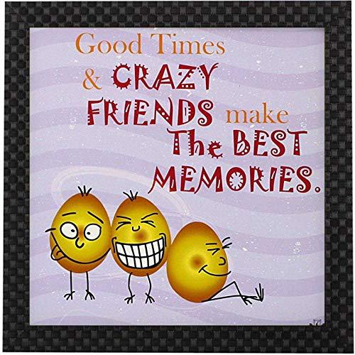 Webelkart Synthetic Design Motivational/Funny Quote Photo Poster Frame without Glass for Wall, Office, Study Room Decoration (Multicolour, 10 x 10 Inch)