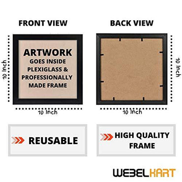 Webelkart Premium Motivational/Inspirational Quote Photo Frame for Wall, Office, Study Room Decoration Poster Framed with Plexi Glass, Size - 10 x 10 INCH