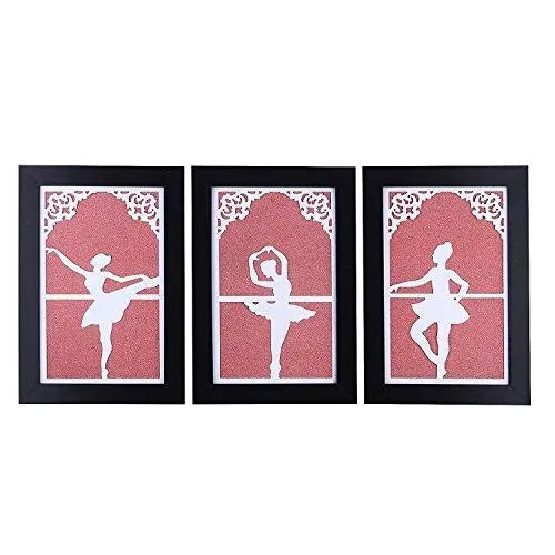 JaipurCrafts Beautiful 'Dancing Doll' Designer Wall Art On Laser Cut Wooden Laminates Valentine's Day Gift - Couple in Love (32 cm x 22 cm) Set of 3
