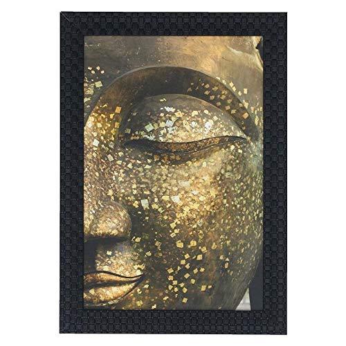 JaipurCrafts Gautam Buddha Framed UV Digital Reprint Painting (Wood, Synthetic, 26 cm x 36 cm)