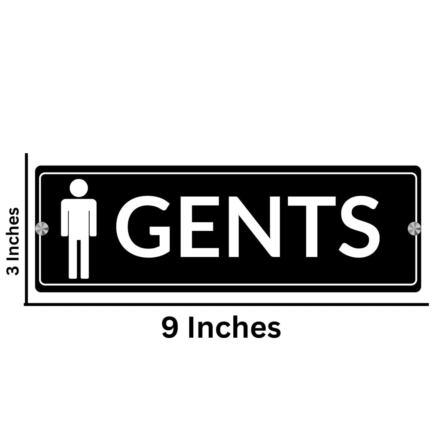 Webelkart Premium Acrylic Ladies and Mens Toilet Name PlateCustom Name Plate For, Home, Office & Outdoor Entrance- 9 x 3 inches
