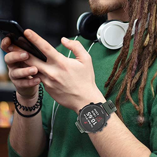 Zitel Band for Garmin Forerunner 245/Music, 645/Music, 165, 55, 158, Vivoactive 5/3, Venu Sq/Venu 2 Plus, 20mm Straps