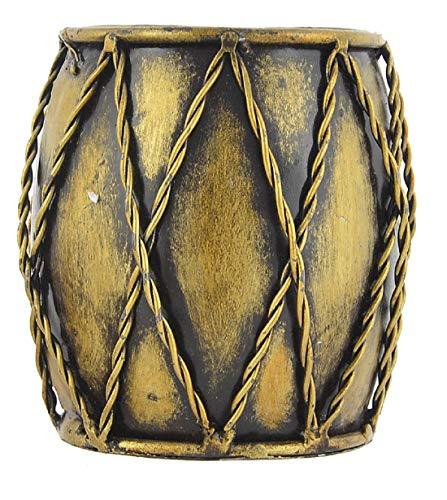 JaipurCrafts Exclusive Premium Antique Dholak Pen Stand Showpiece- 4 in (Iron)