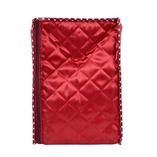JaipurCrafts 1 Pcs Satin Fabric Saree Cover, 15 Sarees, Gift Set, Maroon (45 x 35 x 23 cm)