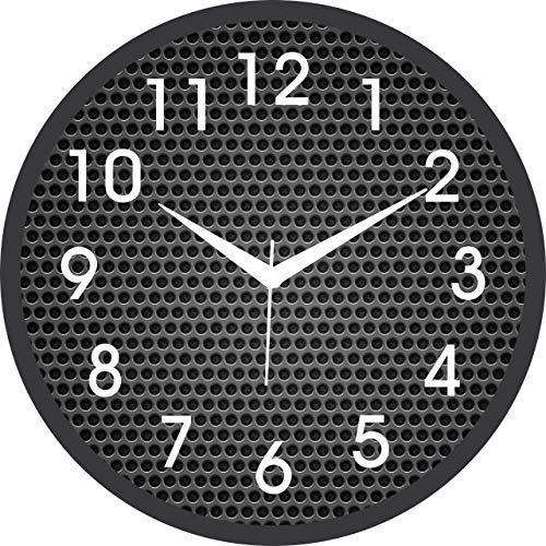 JaipurCrafts Plastic Wall Clock (Black_2 Inch X 12 Inch X 12 Inch)
