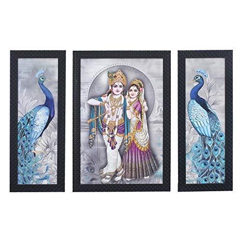 JaipurCrafts City View Set of 3 Large Framed UV Digital Reprint Painting (Wood, Synthetic, 36 cm x 61 cm)