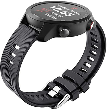 Zitel Bands for Garmin Forerunner 165/245/645, 55/158, Vivoactive 6/5/3/3S, Venu Sq/Sq 2, Venu 2 Plus, 20mm - Black