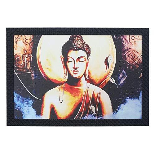 JaipurCrafts Gautam Buddha Large Framed UV Digital Reprint Painting (Wood, Synthetic, 36 cm x 51 cm)