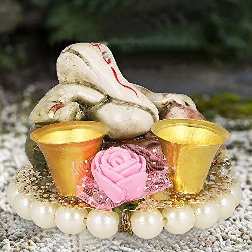 JaipurCrafts Ceramic Cute Lord Ganesha Sitting on Bangle