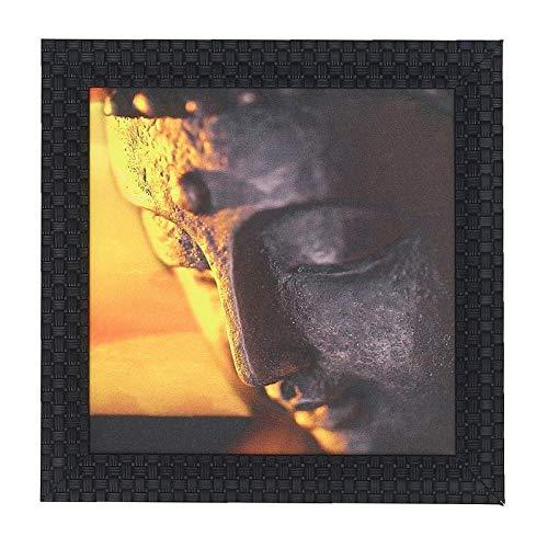 JaipurCrafts Gautam Buddha Framed UV Digital Reprint Painting (Wood, Synthetic, 26 cm x 26 cm)