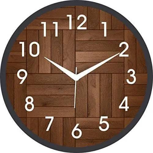JaipurCrafts Plastic Wall Clock (Black and Blue, 2 X 12 X 12 Inch)