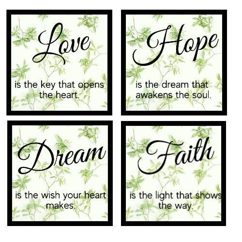 Webelkart Set of 4 Synthetic Motivational/Inspirational Photo Frame for Wall, Office, Study Room Decoration Poster Framed Without Glass, Size - 10 x 10 inch (Multicolour)