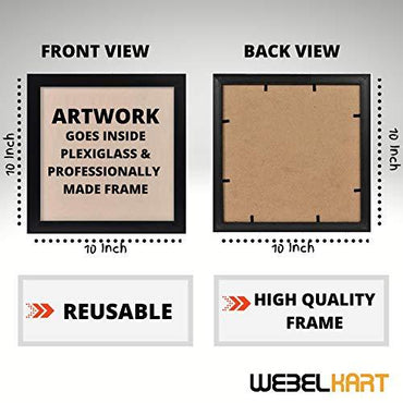 Webelkart Premium Inspirational Quote Photo Frame for Wall, Office, Study Room Decoration Poster Framed with Plexi Glass, Size - 10 x 10 INCH
