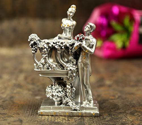 JaipurCrafts Resin Romantic Valentine Love Couple Statue Showpiece (13 cm; Multicolour)
