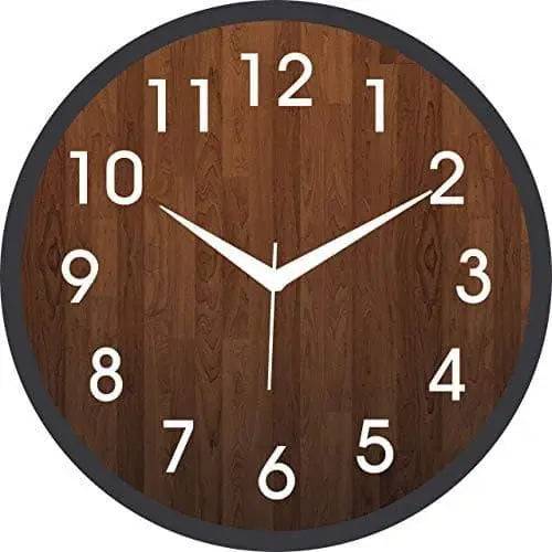 JaipurCrafts Plastic Wall Clock (Black and Blue, 2 X 12 X 12 Inch)