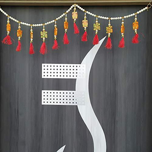 Webelkart Premium Swastika Ganesha Handmade Door Toran for Door Home Decoration and Diwali Decoration (Multicolored)- 36 Inch