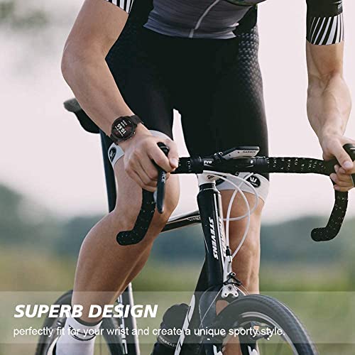 Zitel Bands for Garmin Forerunner 165/245/645, 55/158, Vivoactive 6/5/3/3S, Venu Sq/Sq 2, Venu 2 Plus, 20mm - Black
