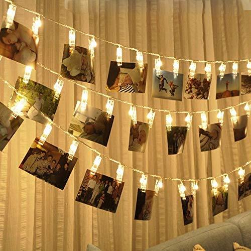 Webelkart 20 Clip Lights Indoor Outdoor Decoration Christmas Light Rope (1.50 m, Warm White)