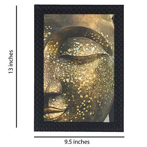 JaipurCrafts Gautam Buddha Framed UV Digital Reprint Painting (Wood, Synthetic, 26 cm x 36 cm)
