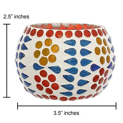 Webelkart Glass Tealight Votive Candle Holder With Tea Light Candles, Pack of 2