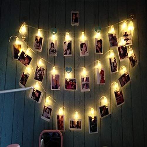 Webelkart 20 Clip Lights Indoor Outdoor Decoration Christmas Light Rope (1.50 m, Warm White)