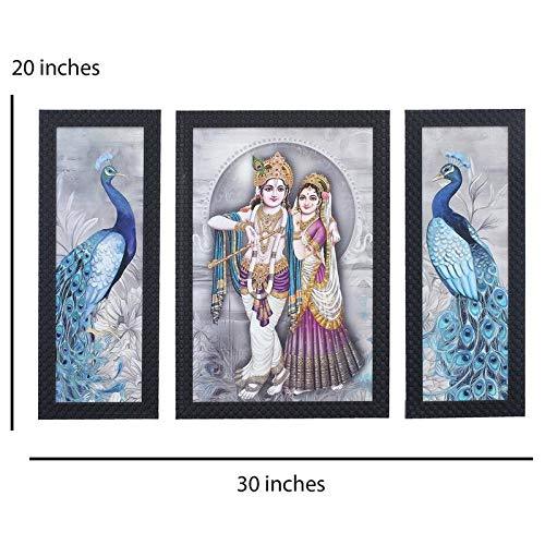 JaipurCrafts City View Set of 3 Large Framed UV Digital Reprint Painting (Wood, Synthetic, 36 cm x 61 cm)