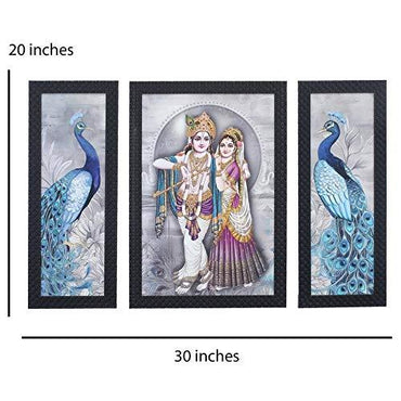 JaipurCrafts City View Set of 3 Large Framed UV Digital Reprint Painting (Wood, Synthetic, 36 cm x 61 cm)