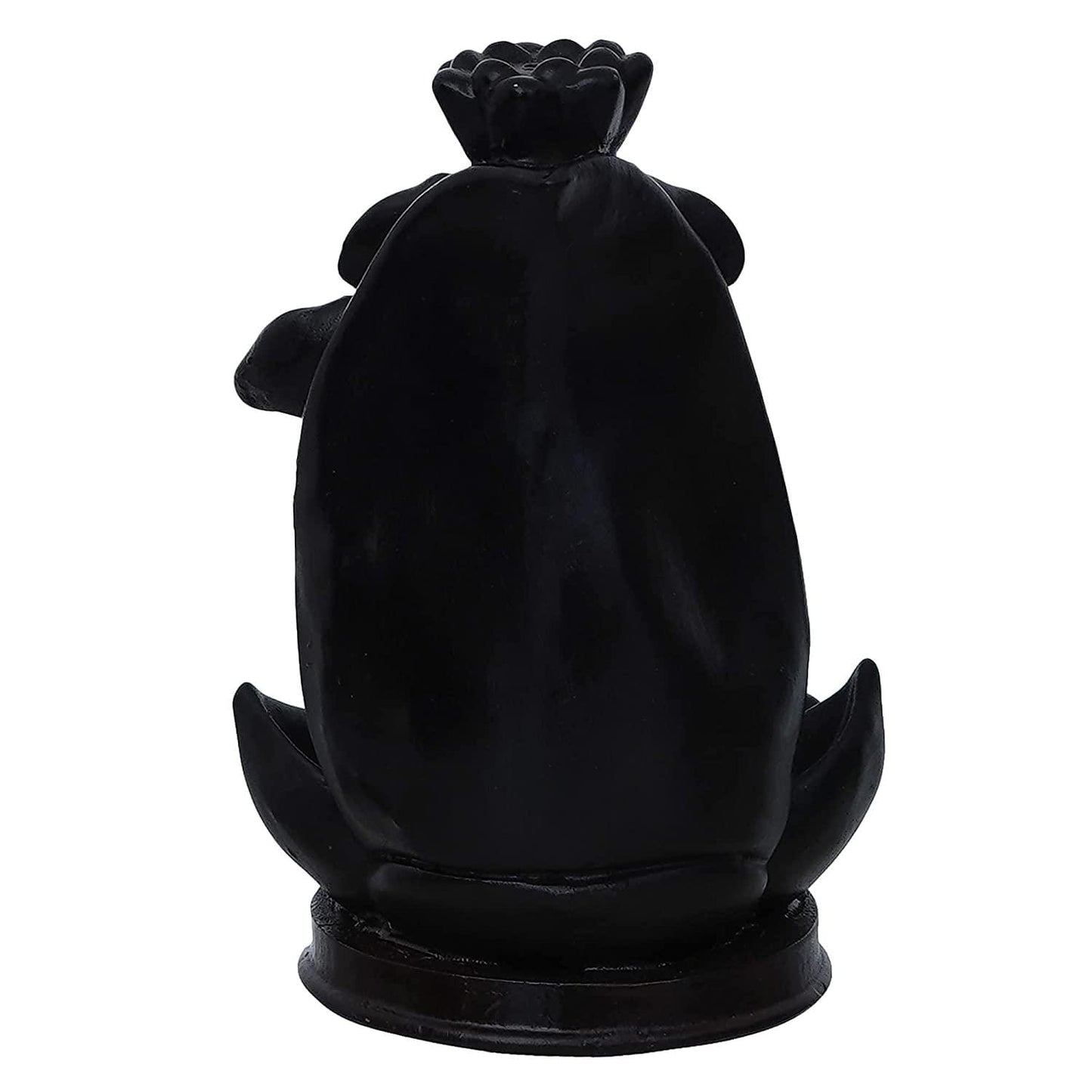 Webelkart Polyresin Shivling Backflow Smoke Incense Holder/Smoke Fountain for Home with Free10 Scented Incense Cones| Shiva Smoke Fountain | Shivling for Home Puja (Black,7 Inches)