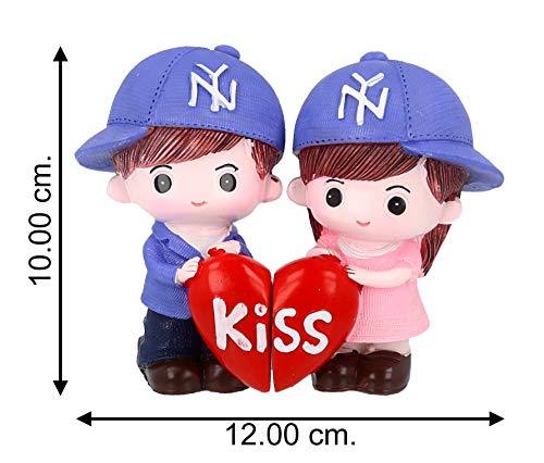 JaipurCrafts Resin Love Couple Statue, 10 CM, Multicolour, 2 Piece