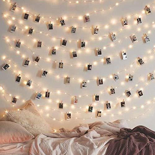 Webelkart 20 Clip Lights Indoor Outdoor Decoration Christmas Light Rope (1.50 m, Warm White)