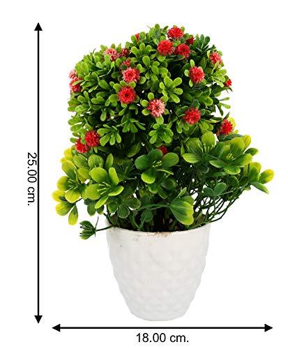 WebelKart by JaipurCrafts Artificial Ceramic, Polyester and Polyurethane Bonsai Plant in a Pot (18 cm x 18 cm x 25 cm, Multicolor)
