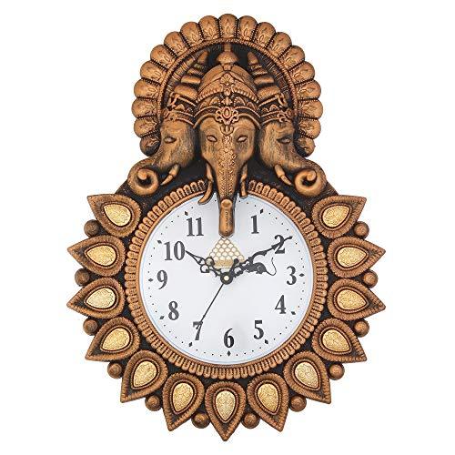 Webelkart Plastic Wall Clock (Copper, 11.75 Inch)