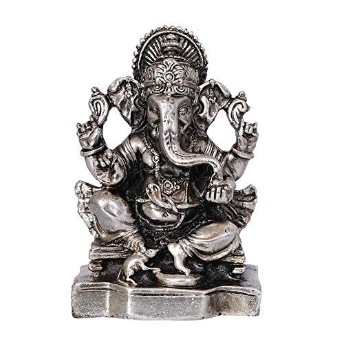 Webelkart Silver Plated Lord Ganesha,God of Luck & Success Diwali Gifts Home Decor (Size: 4.00")