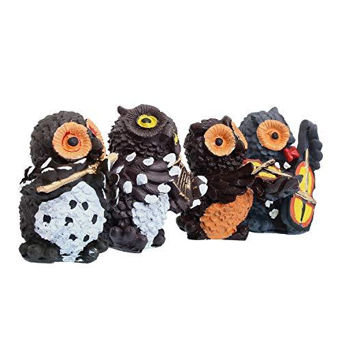 JaipurCrafts Polyresin Musical Owl Family Set, 3.50IN, Multicolour, 4 Piece