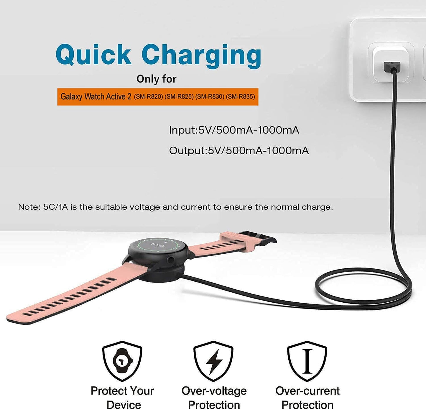 Zitel Charger for Samsung Active 2 Charging Cable