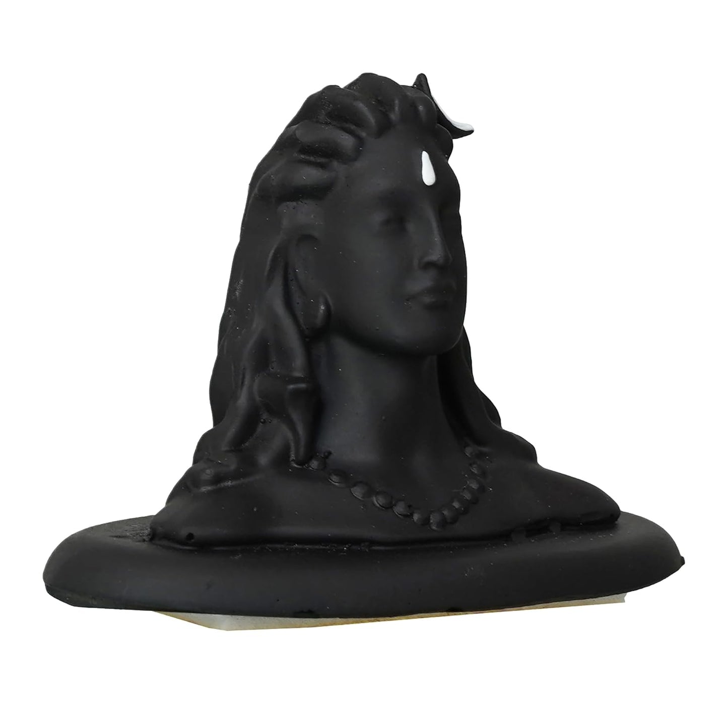 JaipurCrafts Premium Polyresin Adiyogi Shiva Statue for Home and Car Dashboard (Self Adhesive, Black, 2.5 in)