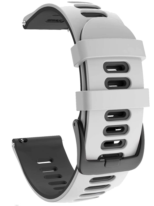 Zitel Band for Garmin Forerunner 265 / 255, Vivoactive 4 45mm, Venu 2 45mm. Venu 3, 22mm Strap - White-Black
