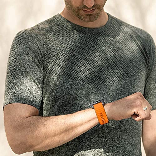 Zitel Band for Fenix 8 51mm, 7X/7X Pro, 6X/6X Pro, 5X/5X Plus, 3/3 HR, Descent MK1, Enduro, 26mm Sport Strap - Orange