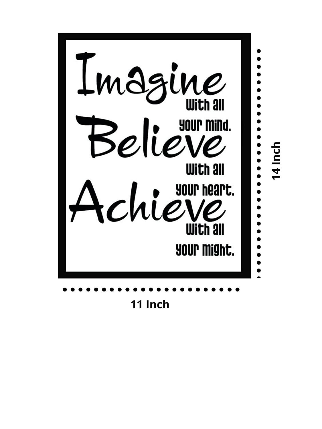 Webelkart Premium Motivational Quote Photo Frame for Wall, Office, Study Room Decoration Poster Framed Without Glass, Size - 14 x 11 INCH