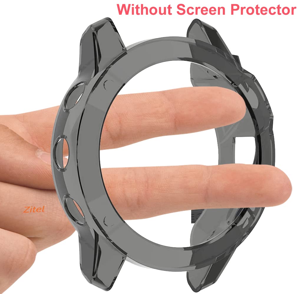 Zitel Case for Garmin Fenix 7X / Fenix 7X Solar Bumper Cover (Not for Fenix 7S / Fenix 7) - Black Tint