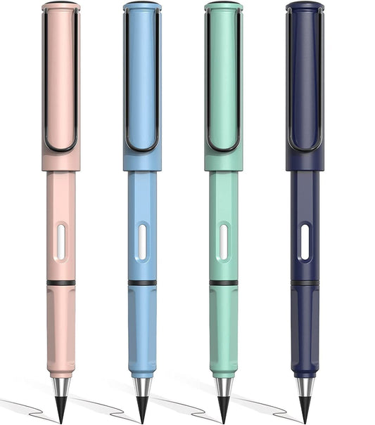 EverWrite: Reusable Inkless Pencil (Pack of 4) – Everlasting Infinity Pencil with Eraser for Writing, Sketching & Drawing