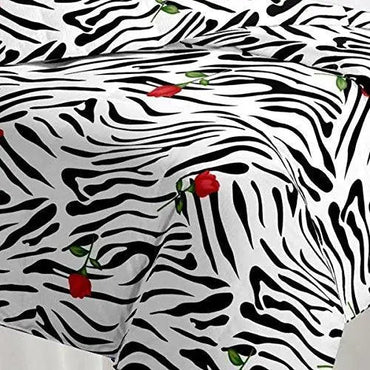 JaipurCrafts 220 TC Polycotton Single Blanket - Abstract, Red, Black and White