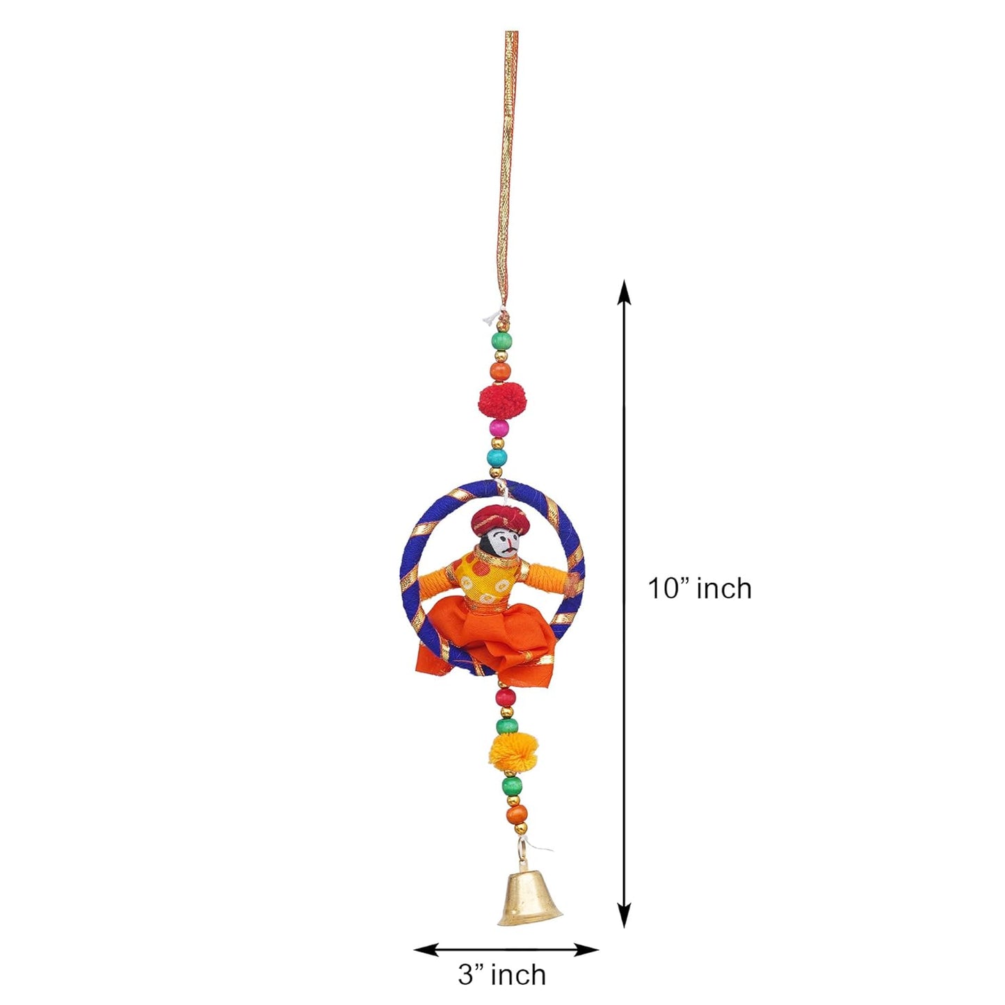 JaipurCrafts Handmade Rajasthani Idol/Door Hangings/Wall Hanging/Home and Office Decor/Home Furnishin Jaipuri Couples (puppetswallhanging-2)