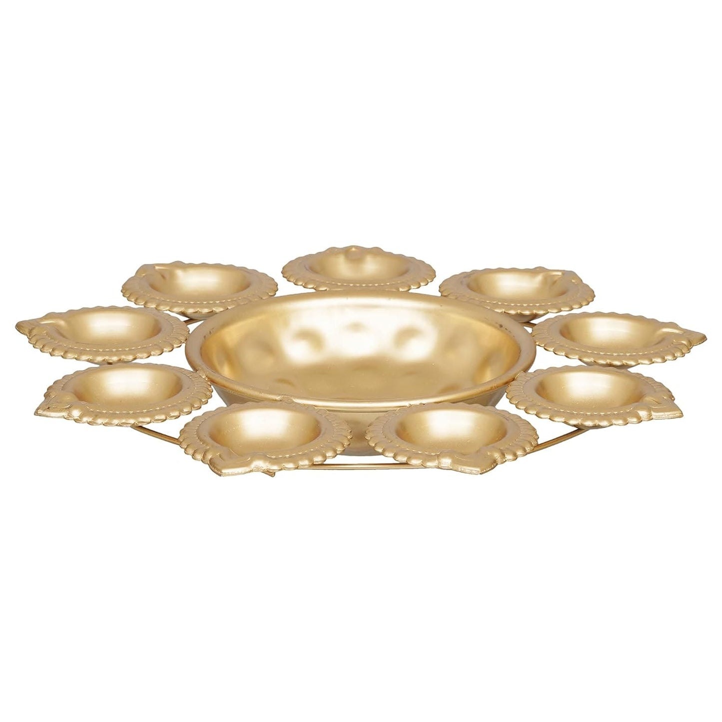 JaipurCrafts Diya Shape Flower Decorative Urli Bowl for Home Decor Bowl for Floating Flowers and Tea Light Candles Home,Office and Table Decor| Diwali Decoration Items