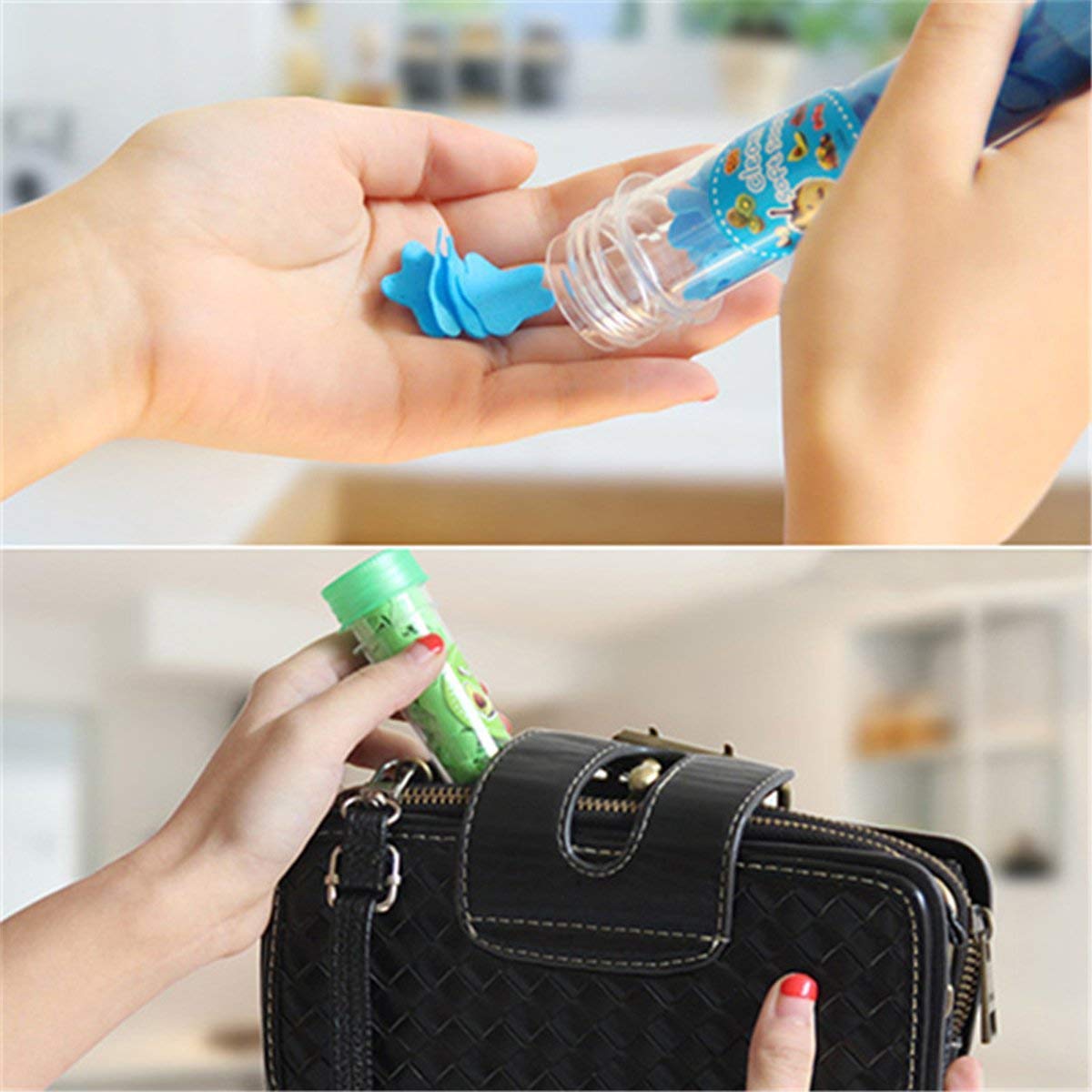 FruityClean: Cute Travel-Friendly Hand Soap Paper Flake Tubes (Set of 3) – Perfect for On-the-Go Hygiene