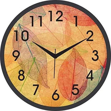 JaipurCrafts Plastic Wall Clock (Black and Blue, 2 X 12 X 12 Inch)