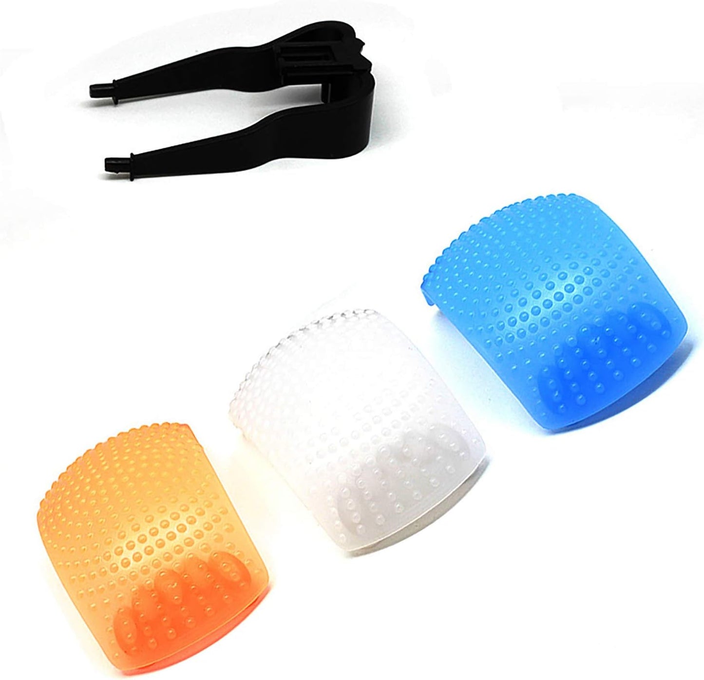 3 Colors Universal Soft Flash Diffuser with Orange, White, and Blue Filters – Adjustable Shadow Removal for Cameras DSLR