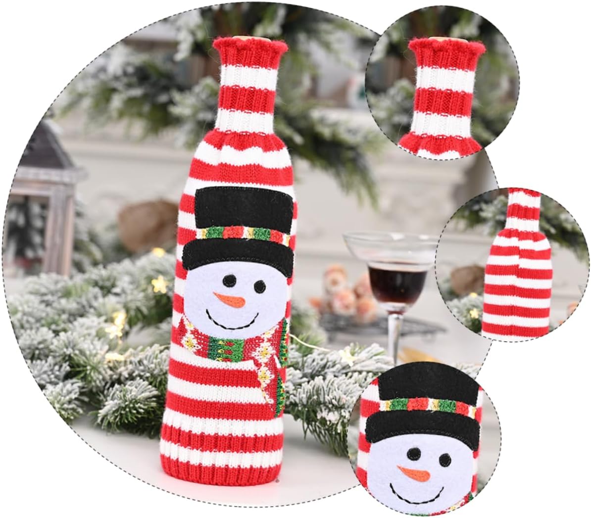 SNOWMAN WINE BOTTLE COVER(SET OF 2)