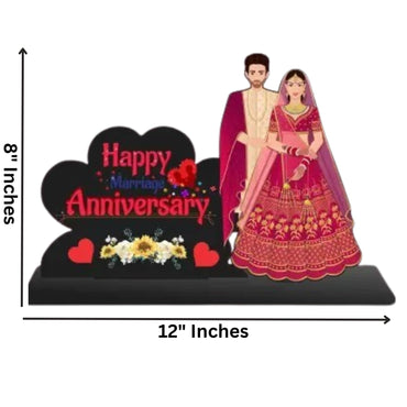 JaipurCrafts Customized Couple Marriage Anniversary for Love,Table Decorative Showpiece for Home Decor, for Wife, Husband (12 "Inches)