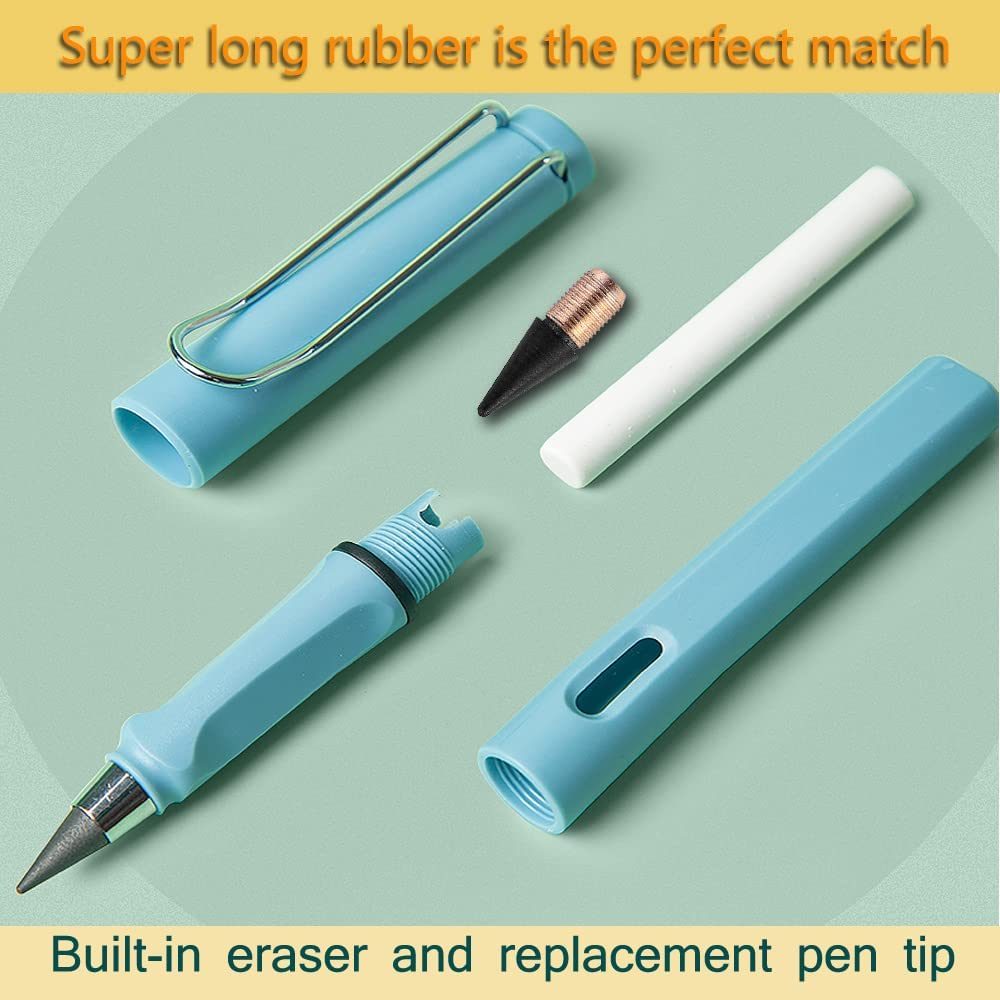 EverWrite: Reusable Inkless Pencil (Pack of 4) – Everlasting Infinity Pencil with Eraser for Writing, Sketching & Drawing
